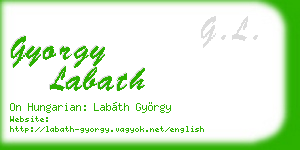 gyorgy labath business card