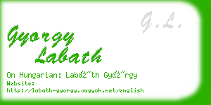 gyorgy labath business card